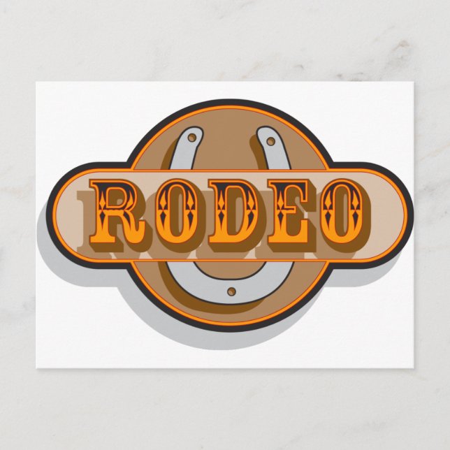 Rodeo Horseshoe Vykort (Framsida)