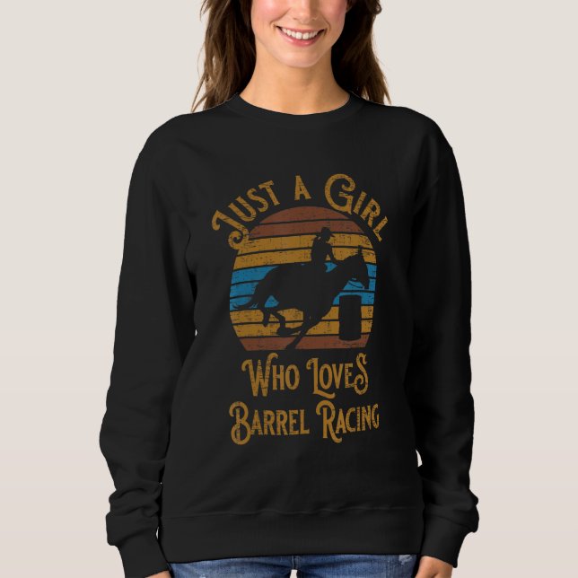 Rodeo Just A Girl Who Loves Barrel Racing T Shirt (Framsida)