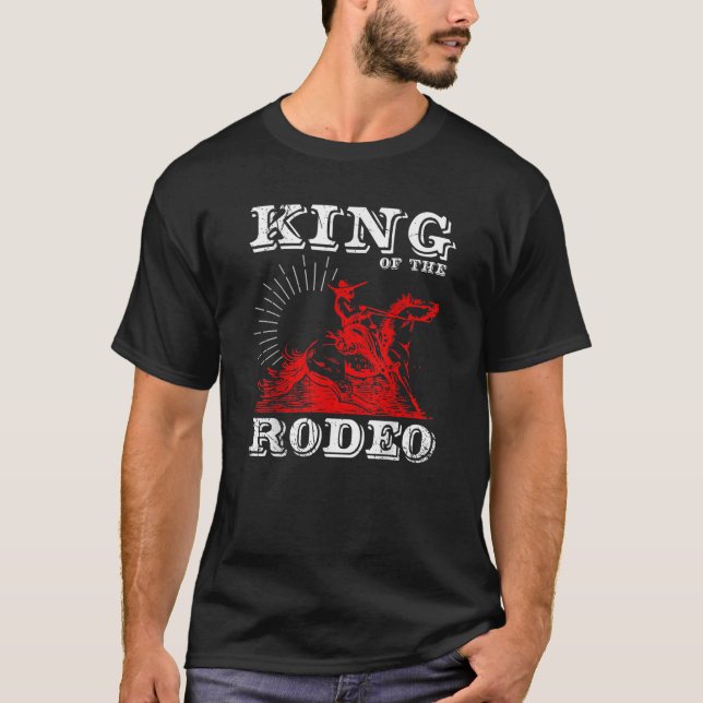 Rodeo Kung Cowboy Western Riding Reining Horses Sp T Shirt (Framsida)