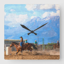 Rodeo Kvinnors Barrel Racing Rustik Western