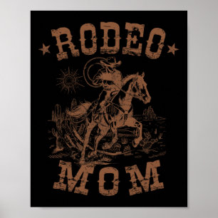 Rodeo Mamma Western Cowboys Mamma Familj Matching Poster