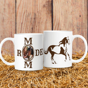 Rodeo Mamma Western Horse Cowgirl Photo Kaffemugg