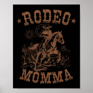 Rodeo Momma Westerna Cowboyfamiljen Matching Mor' Poster