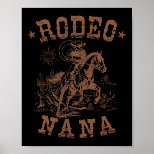 Rodeo Nana Western Cowboyfamiljen Matching Mor Poster
