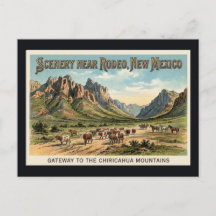 Rodeo, New Mexico - Nötkreatursdrift Vintage vykor