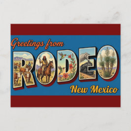 Rodeo, New Mexico - Vintage Postkort Vykort