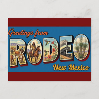 Rodeo, New Mexico - Vintage Postkort Vykort