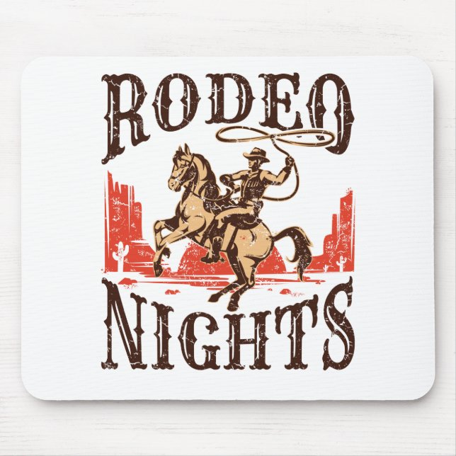 Rodeo Nights Cowboy Cowgirl Westernare Land Musmatta (Framsidan)