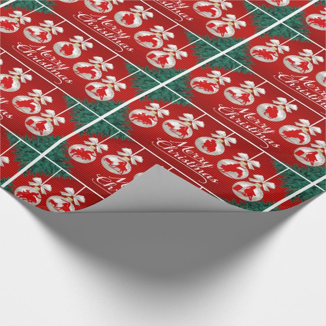 Rodeo Ornaments God jul Gift Wrap Paper Presentpapper (Hörn)