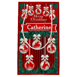 Rodeo Ornaments on Red Helgdag Gift Bag