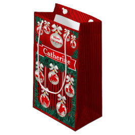 Rodeo Ornaments on Red Helgdag Gift Bag