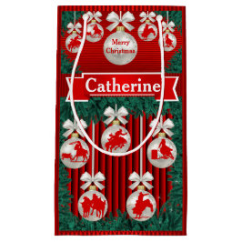Rodeo Ornaments on Red Helgdag Gift Bag
