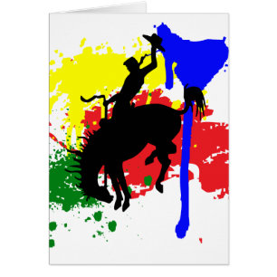 Rodeo Paint Hälsningskort