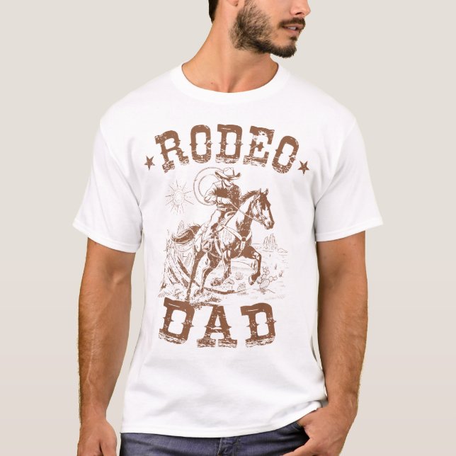Rodeo Pappa Western Cowboypappa-familjen Matching T Shirt (Framsida)