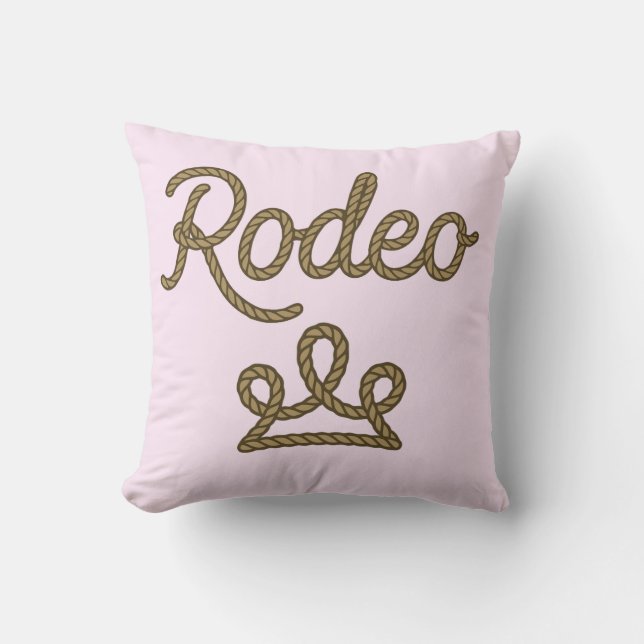 Rodeo Princess Country Western Tiara Krona Kudde (Framsida)