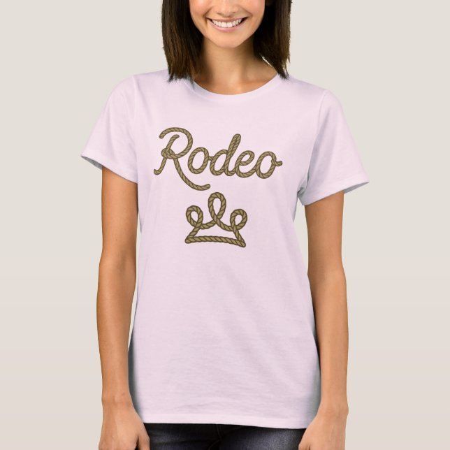 Rodeo Princess Land Westerna Tiara Krona T Shirt (Framsida)