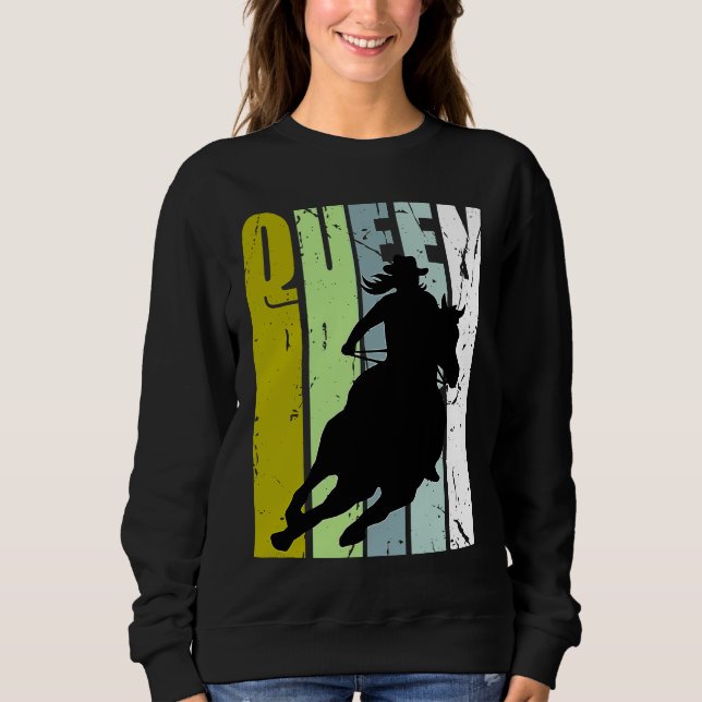 Rodeo Queen Barrel Racing Race Racer Women Cowgirl T Shirt (Framsida)
