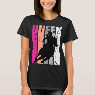 Rodeo Queen Barrel Tävla Tävling Racer Women Cowgi T Shirt