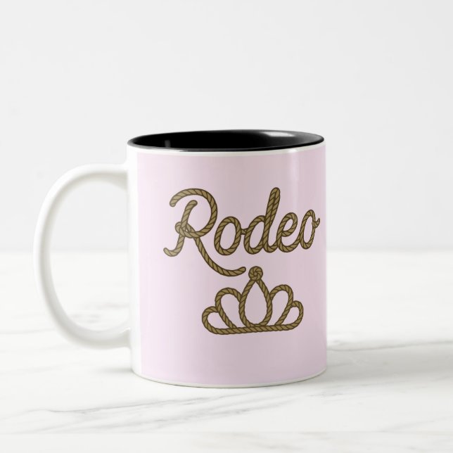 Rodeo Queen Country Western Diadem Krona Två-Tonad Mugg (Vänster)