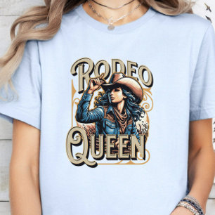 Rodeo Queen, Cowgirl Gift, Girl Chef Blue T Shirt