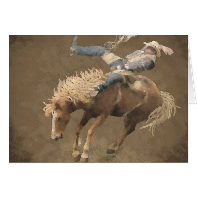 Rodeo Rider Hälsningskort (Framsidan Horizontal)