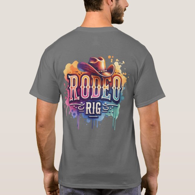 Rodeo Rig med Cowboy Hat T Shirt (Baksida)