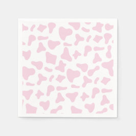 Rodeo Rosa Cow Skriv ut Westerna födelsedag Pappersservett