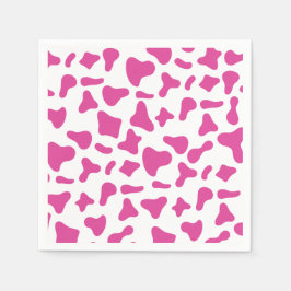 Rodeo Rosa Ko Print Western Födelsedag Pappersservett