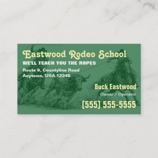 Rodeo School | Cowboy Roping Instruktör Kort
