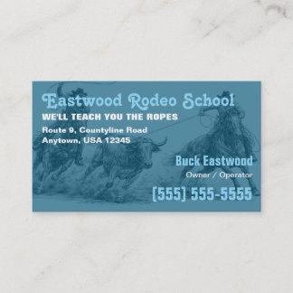Rodeo School | Cowboy Roping Instruktör Kort