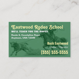 Rodeo School | Cowboy Roping Instruktör Kort
