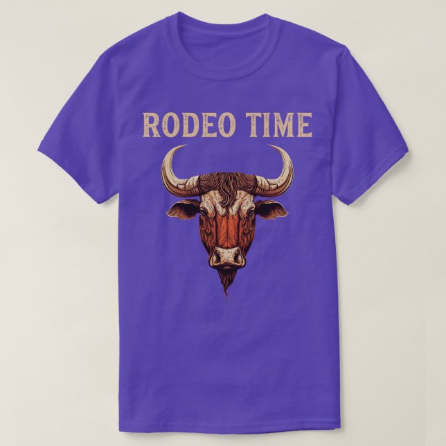 Rodeo Time Bull Riding Cowboy Bull Rider T Shirt (Design framsida)