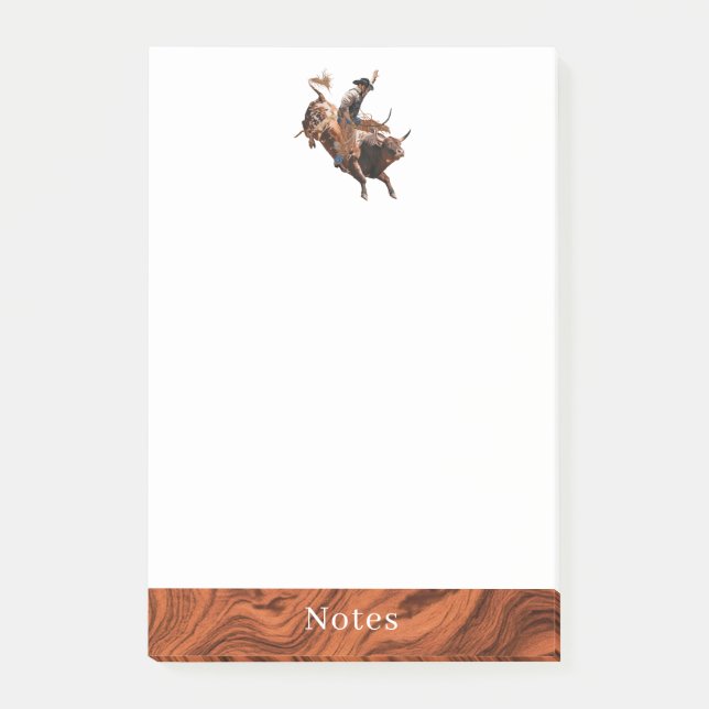 Rodeo tjur ryttare  post-it block (Framsida)