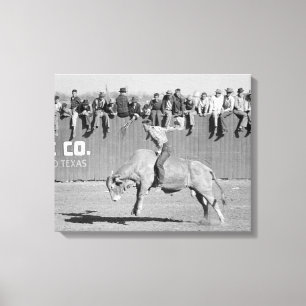 Rodeo tjurryttare, 1940 canvastryck