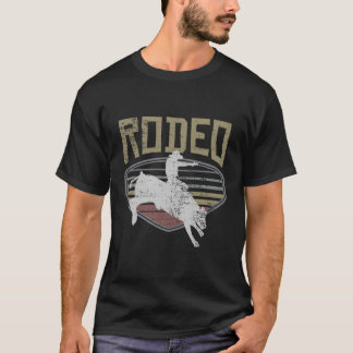 Rodeo Vintage Retro Stil Bull Riding Gift T-Shirt