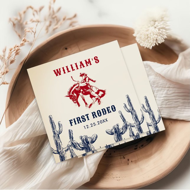 Rodeo Western Cowboy 1:a födelsedagen Party Pappersservett (Skapare uppladdad)