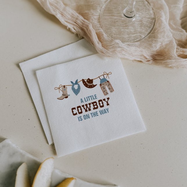Rodeo Western Cowboy Baby Shower Napkins Pappersservett (Skapare uppladdad)