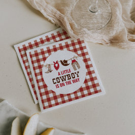 Rodeo Western Cowboy Baby Shower Pappersservett