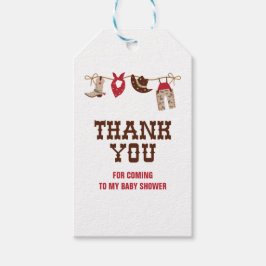 Rodeo Western Cowboy Baby Shower Presentetikett