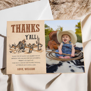 Rodeo Western Cowboy Birthday Photo Tack Kort