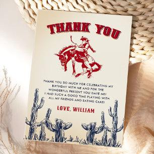 Rodeo Western Cowboy Birthday Tack Kort