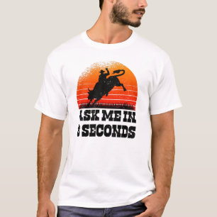 Rodeo Western Cowboy Vilda western Retro Bull T Shirt
