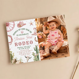 Rodeo Western Cowgirls 1st Birthday Invitation Inbjudningar