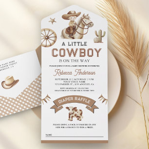 Rodeo Wild West Western Lille Cowboy Baby Shower