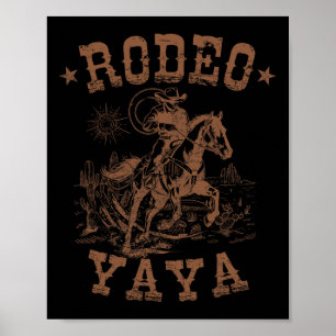 Rodeo Yaya Western Cowboyfamiljen Matching Mor Poster