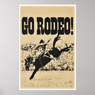 Rodeoaffischkonst Westerntryck Cowboy (H944) Poster