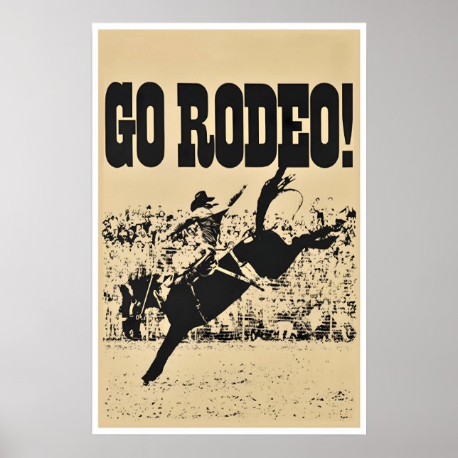 Rodeoaffischkonst Westerntryck Cowboy (H944) Poster (Framsidan)