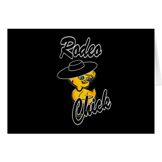 Rodeochick #4 hälsningskort (Framsidan Horizontal)