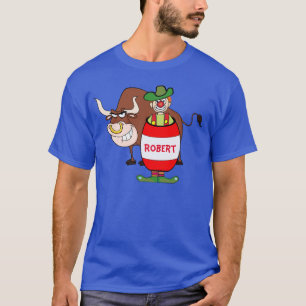 Rodeoclown i trumma- och tjurtecknaden Personaliz T Shirt