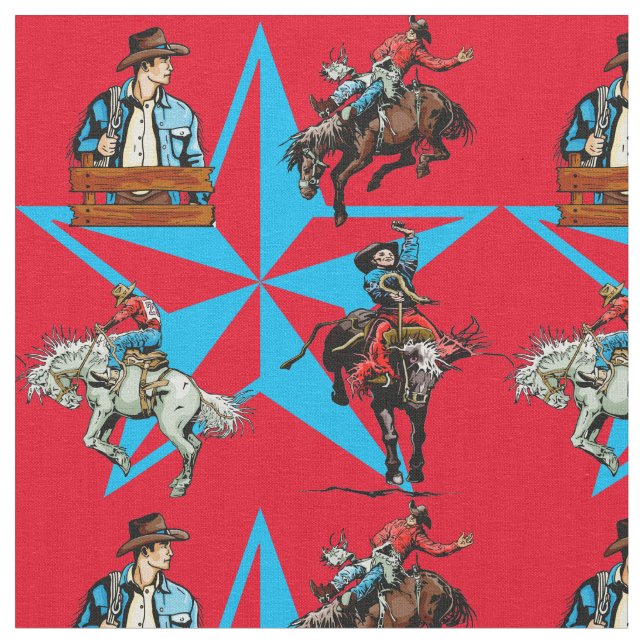 RodeoCowboyBronc som rider westernt tyg (Närbild)